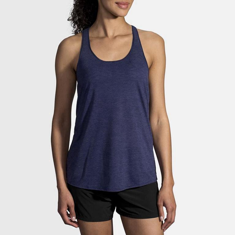 Brooks Distance Womens Running Tank Top - Blue - Philippines (982104RQE)